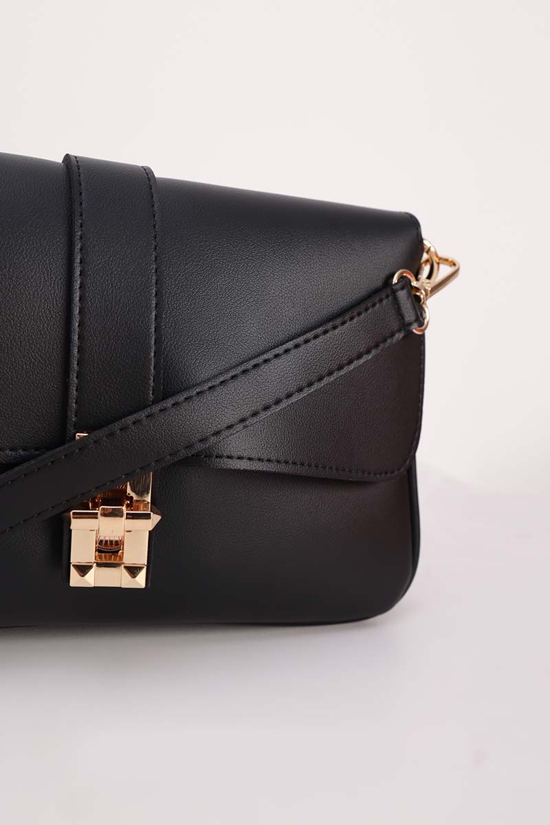 Multicompartment Faux Leather Bag