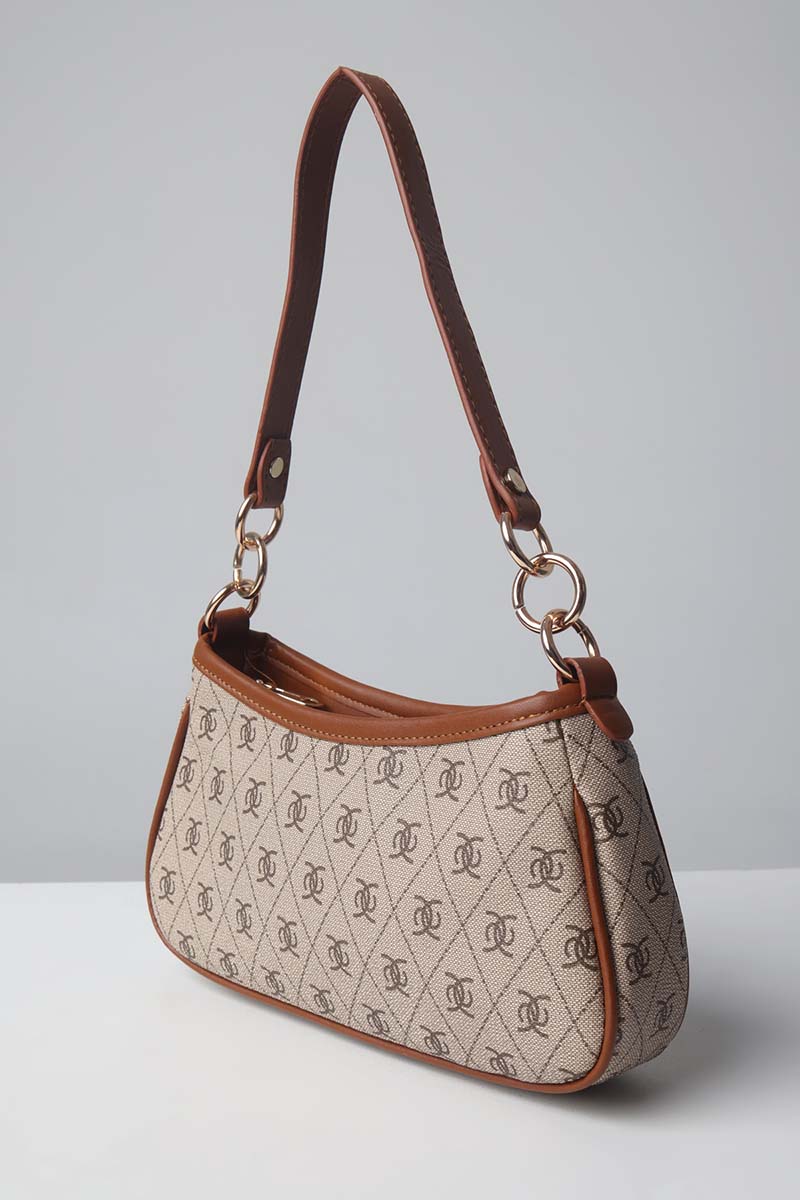 Patterned Arm And Shoulder Bag