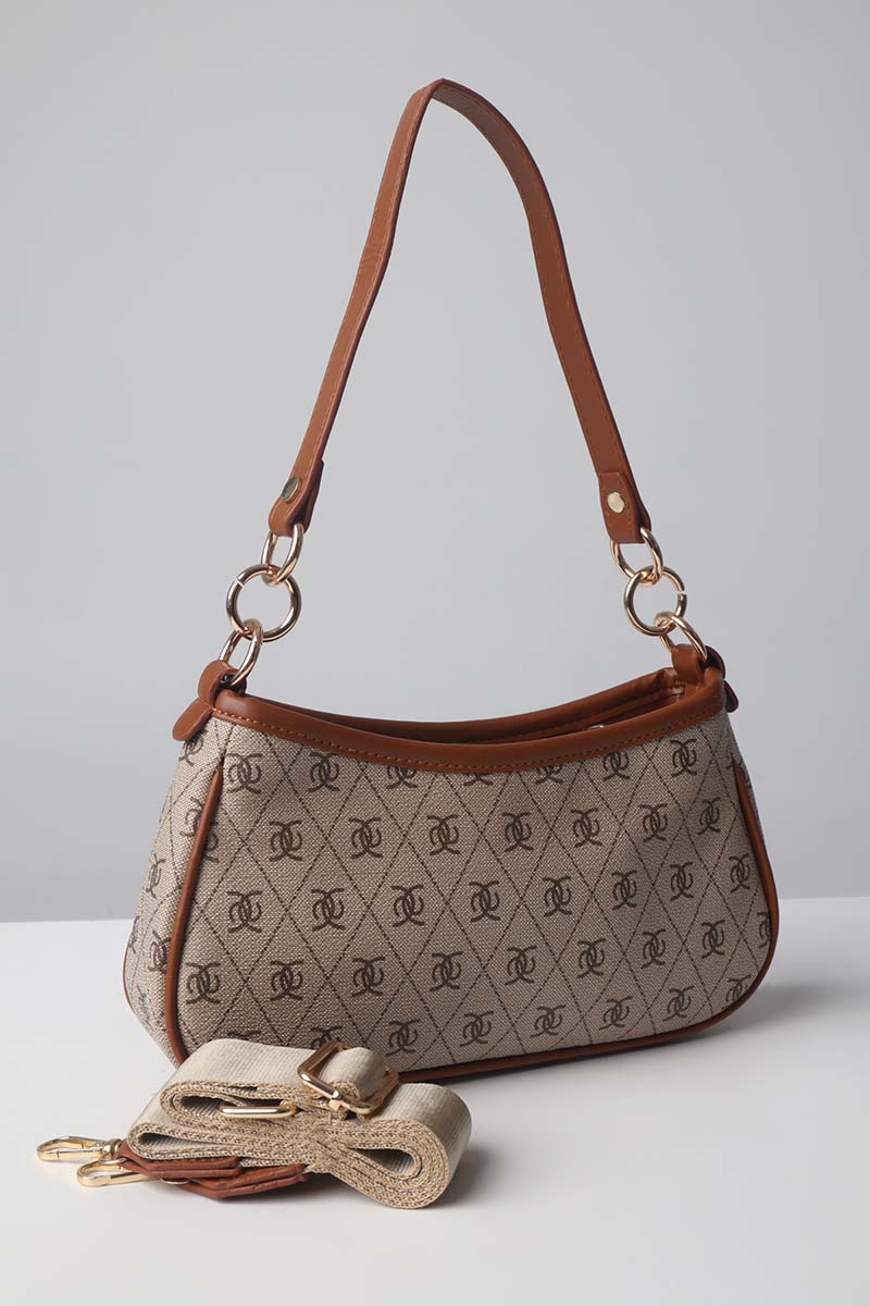 Patterned Arm And Shoulder Bag