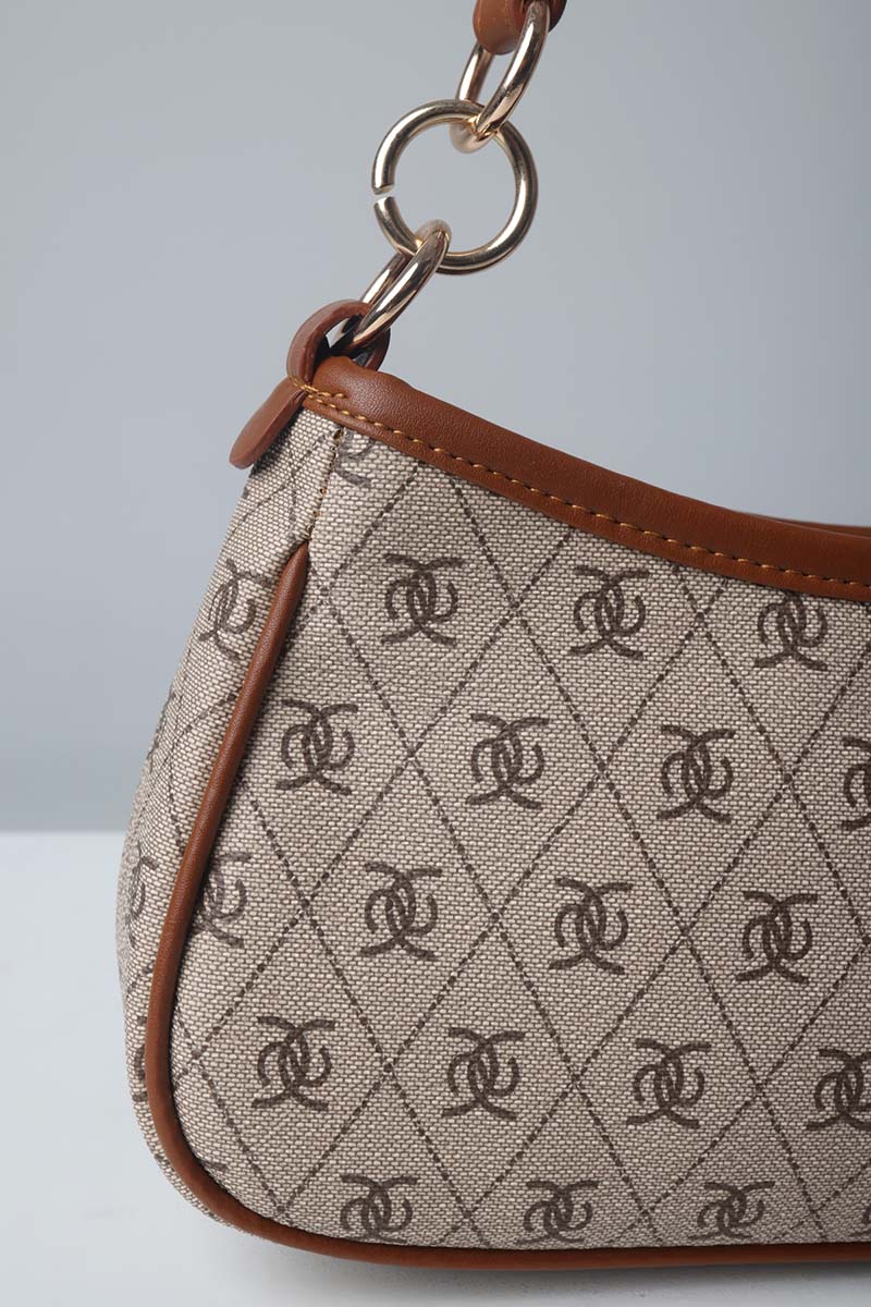 Patterned Arm And Shoulder Bag