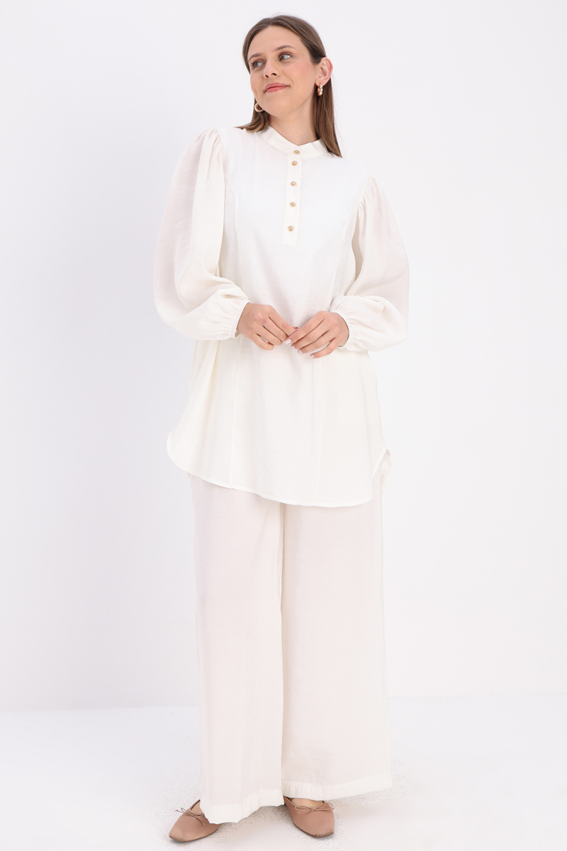 Buttoned Modal Trouser Suit