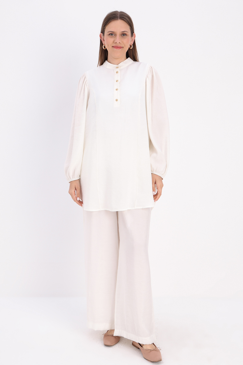 Buttoned Modal Trouser Suit