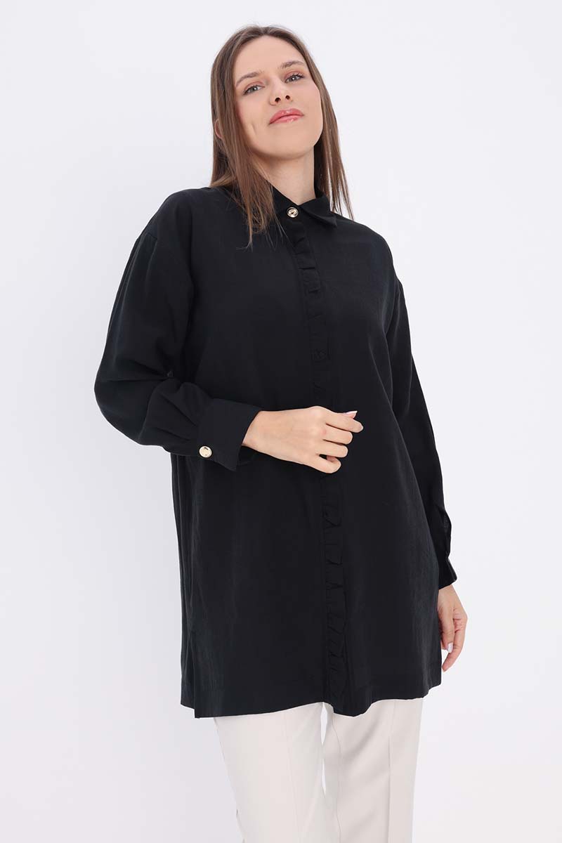 Ruffled Shirt Tunic