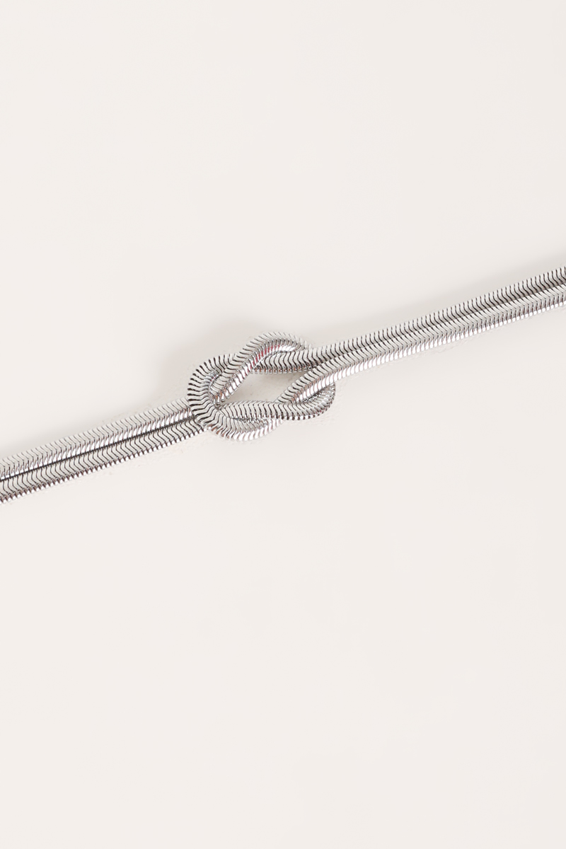 Italian Chain Double Knot Steel Bracelet