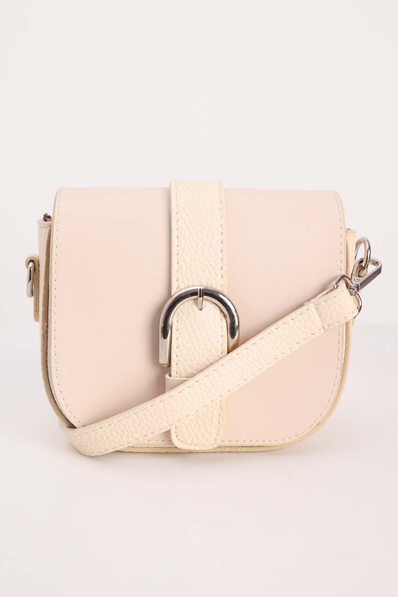 Clamshell Mini Faux Leather Bag