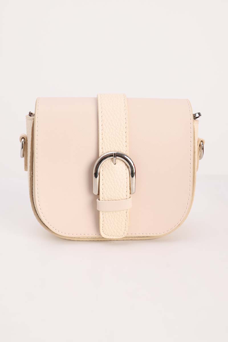 Clamshell Mini Faux Leather Bag