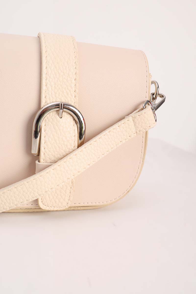 Clamshell Mini Faux Leather Bag