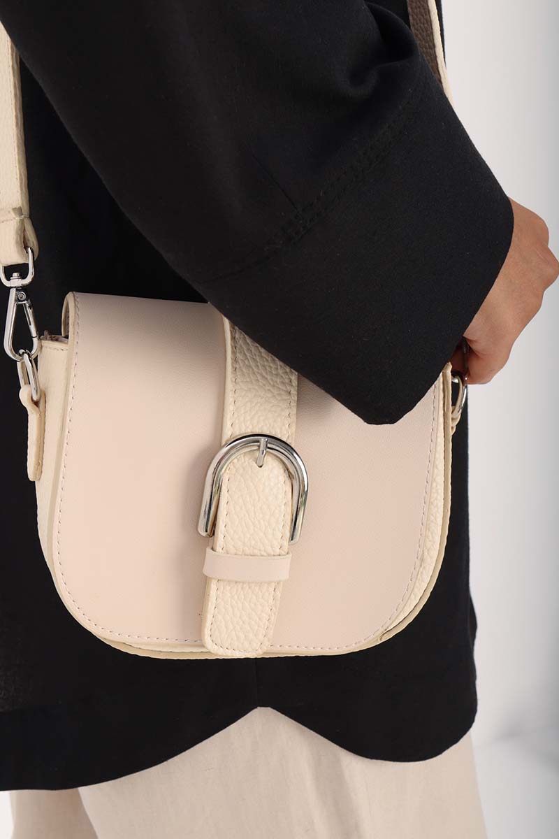 Clamshell Mini Faux Leather Bag