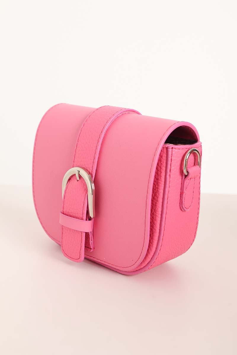 Clamshell Mini Faux Leather Bag