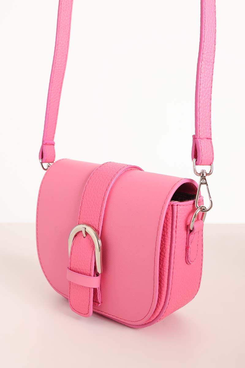 Clamshell Mini Faux Leather Bag