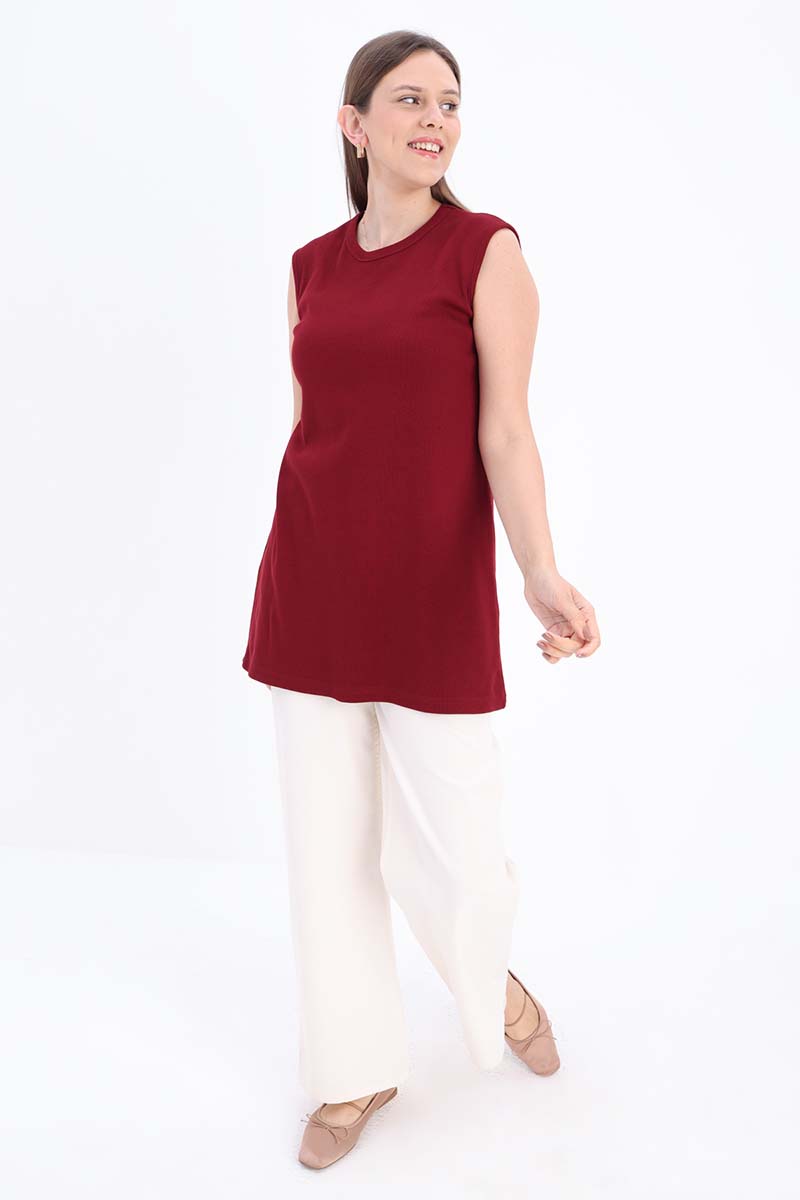 Cotton Fitted Sleeveless T-shirt