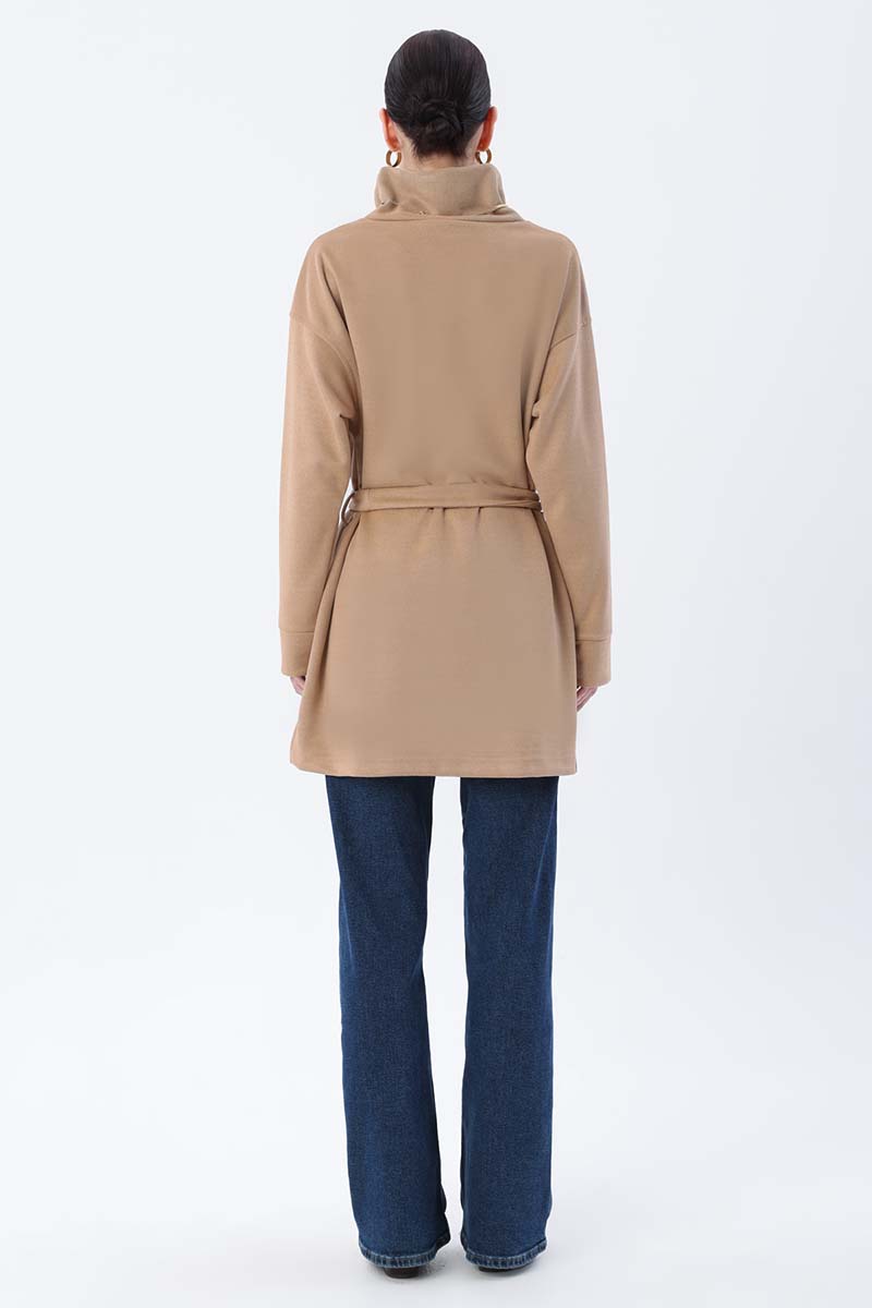 Belted Turtleneck Tunic