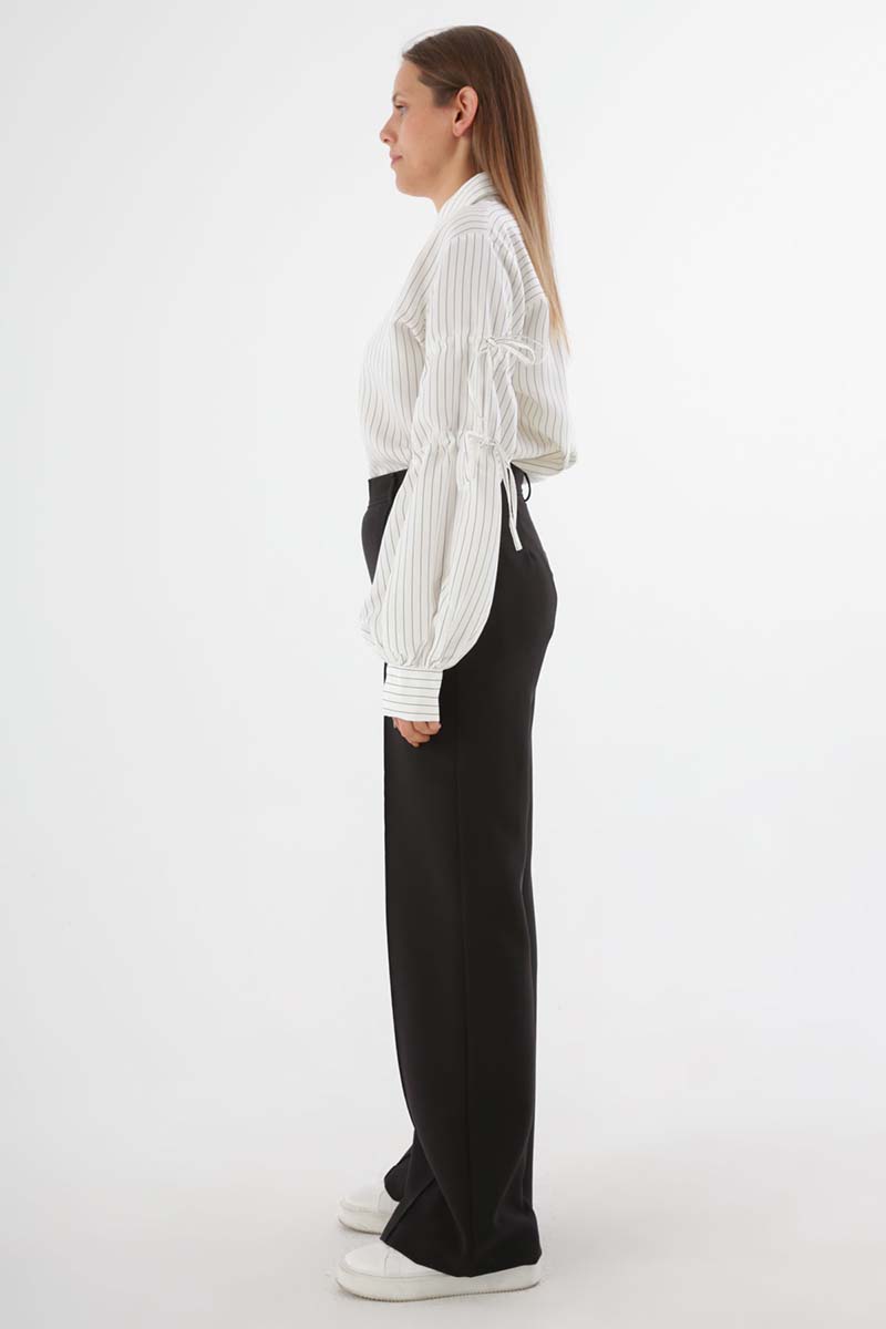 Ribbed Palazzo Trousers