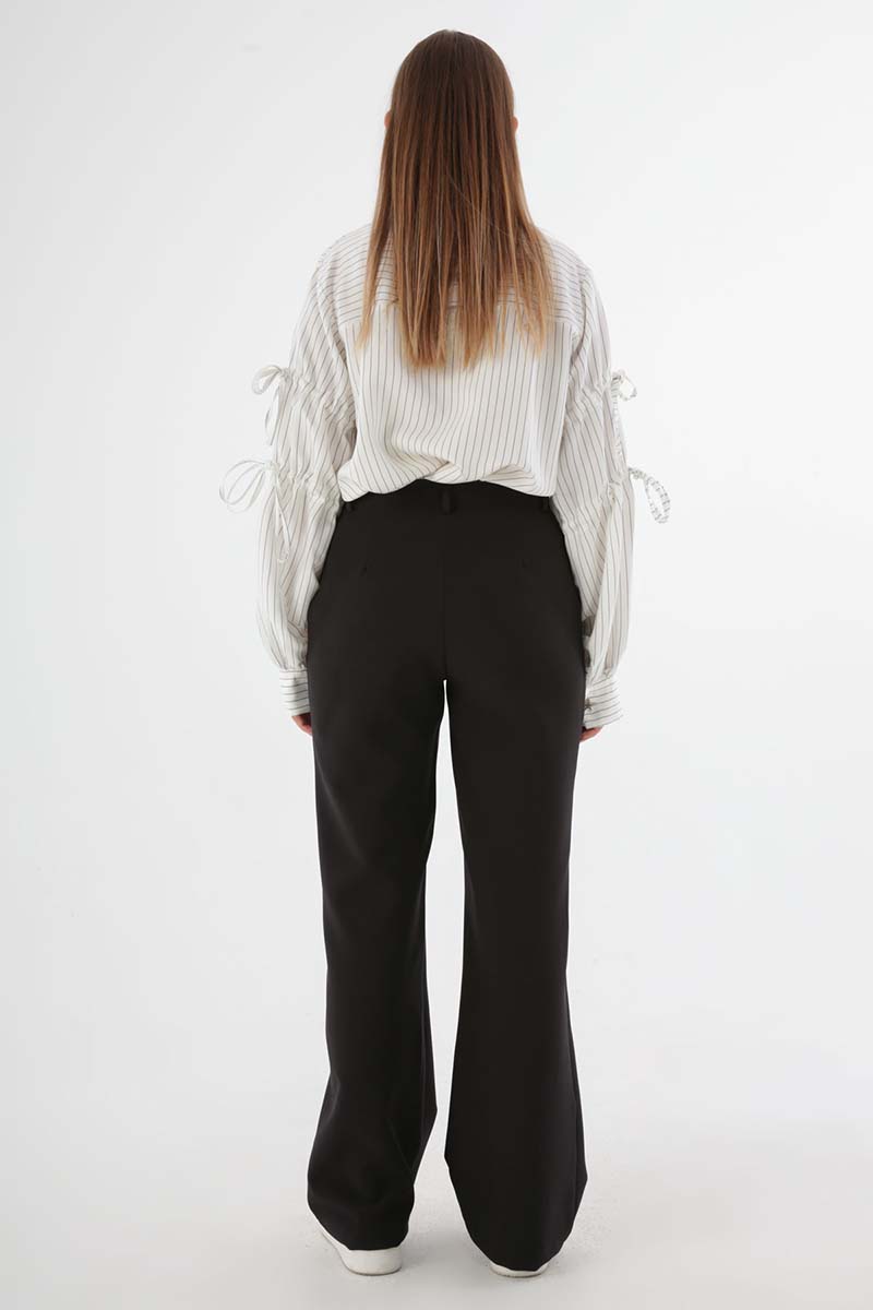 Ribbed Palazzo Trousers