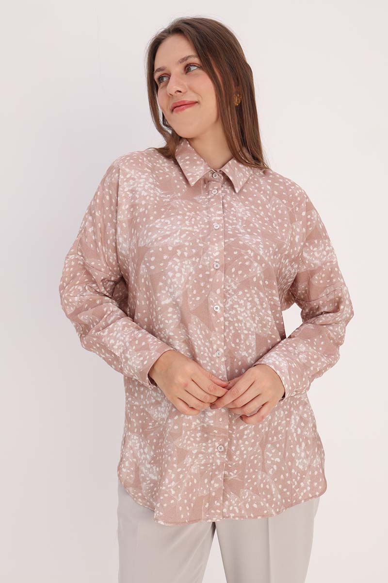 Patterned Oversize Shirt