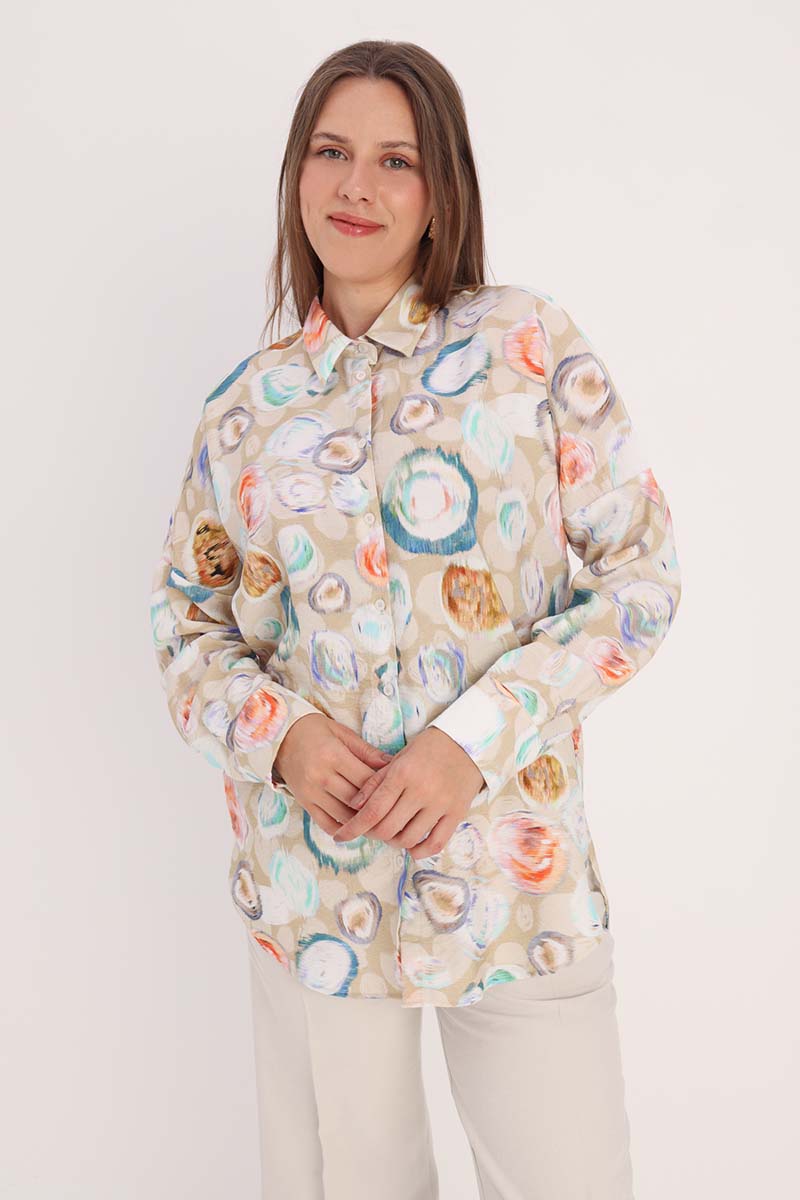 Patterned Oversize Shirt