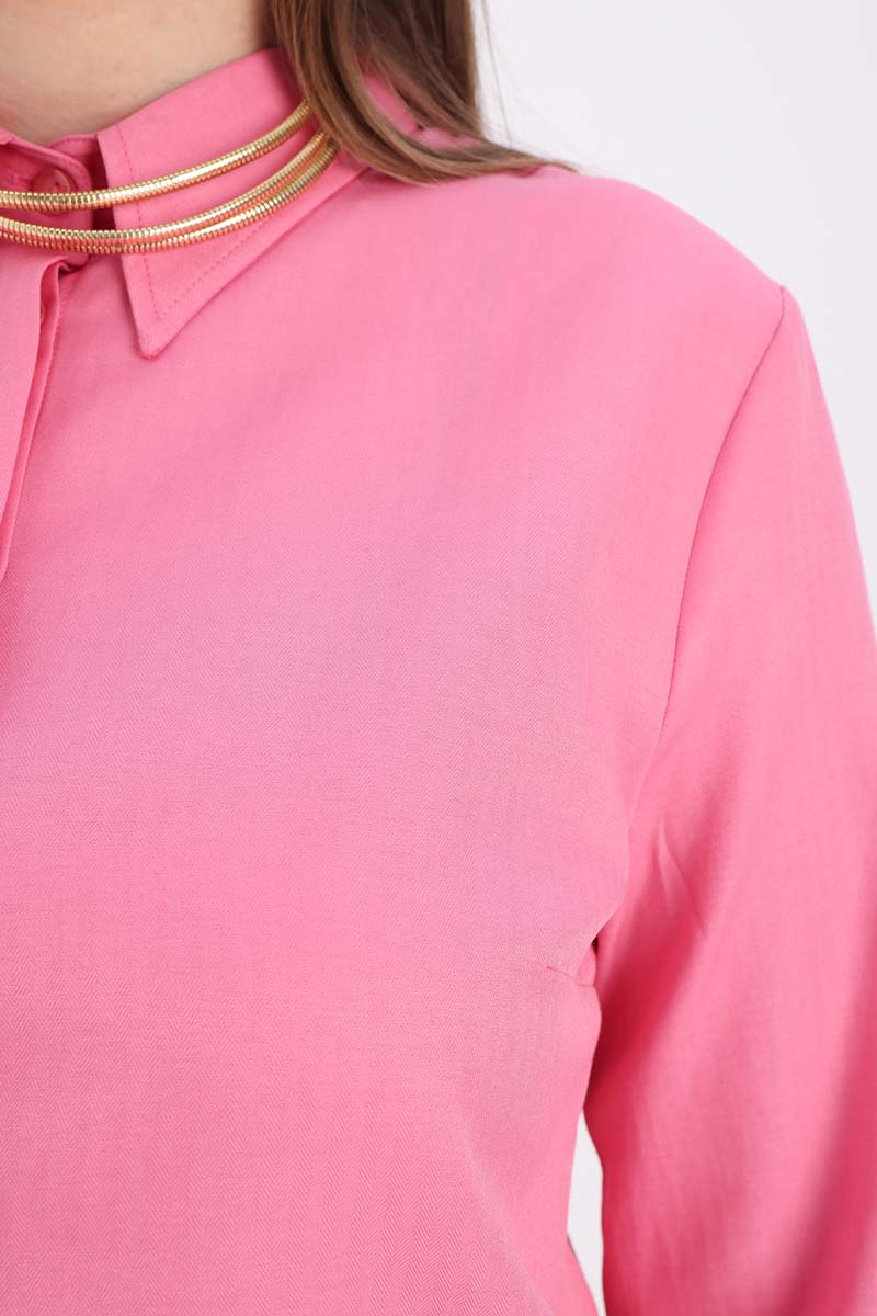 Cotton Shirt With Hidden Pat