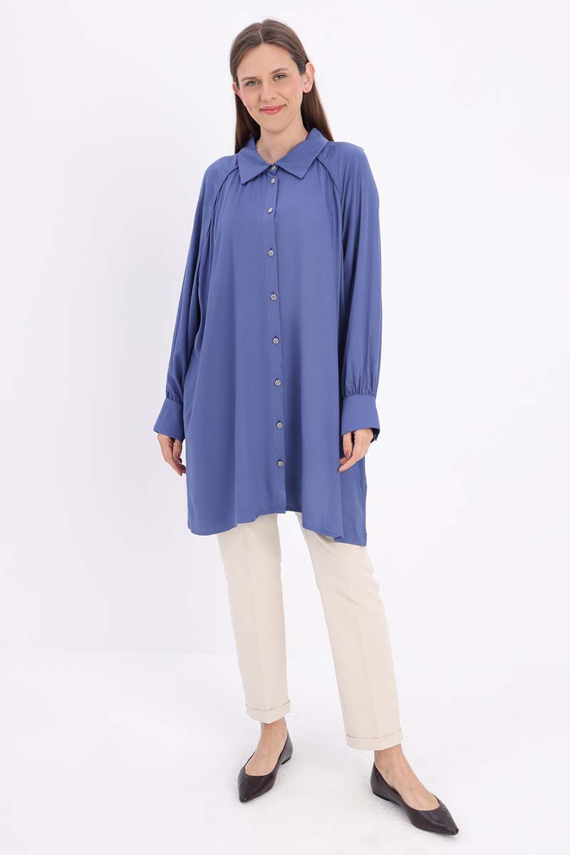 Plus Size Reglan Sleeve Shirt Tunic