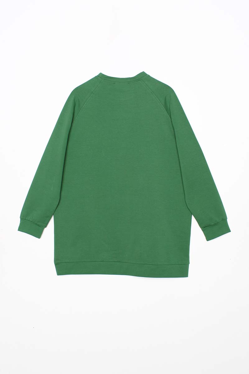 Crew Neck Raglan Sleeve Sweatshirt