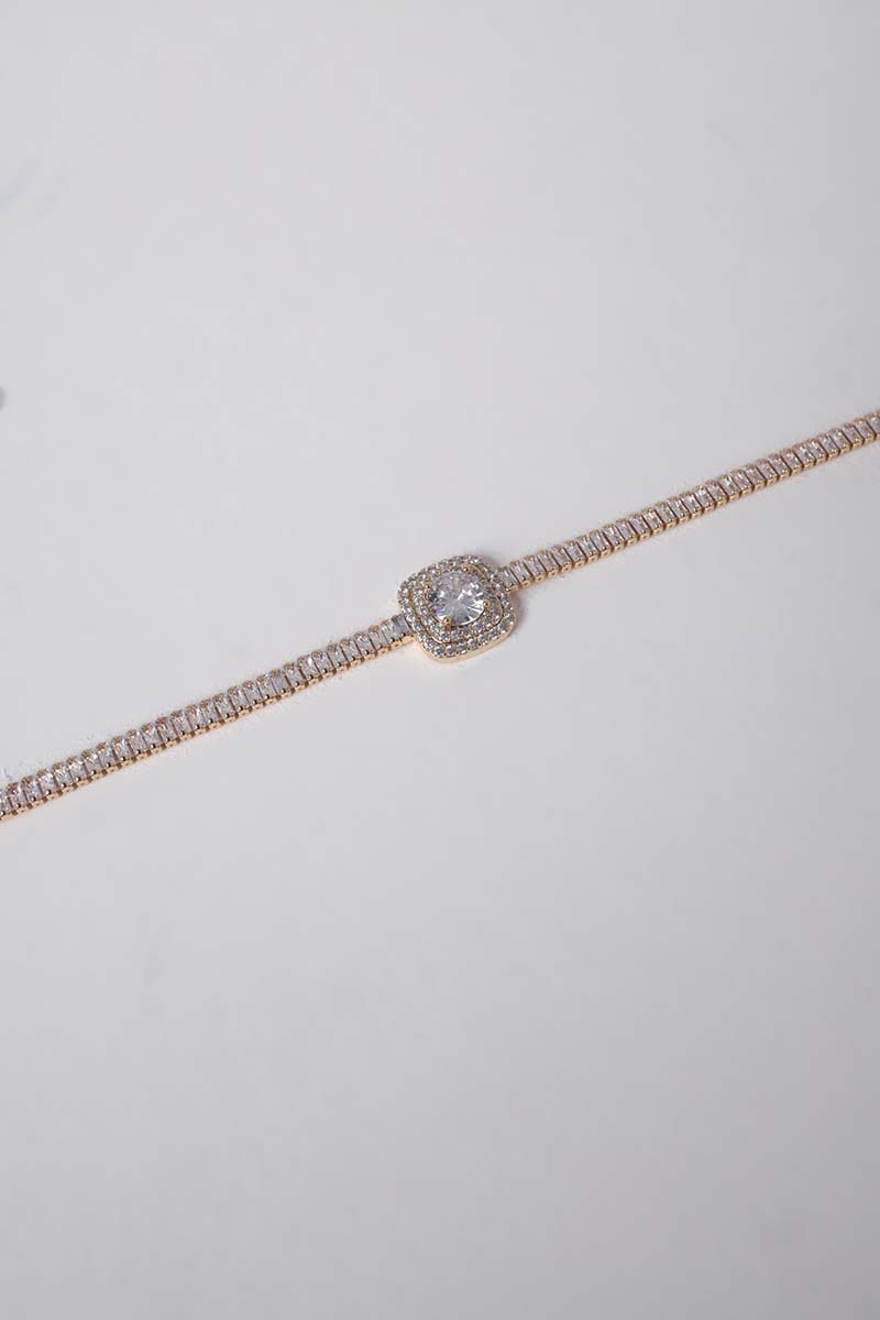 Zircon Stone Steel Bracelet